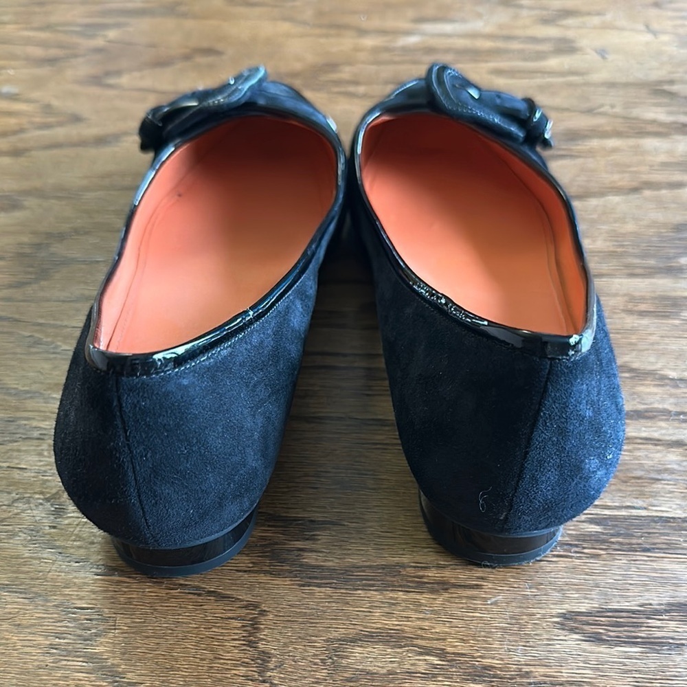 Via Spiga Elegant Black Suede Women's Flats - Picture 5 of 6